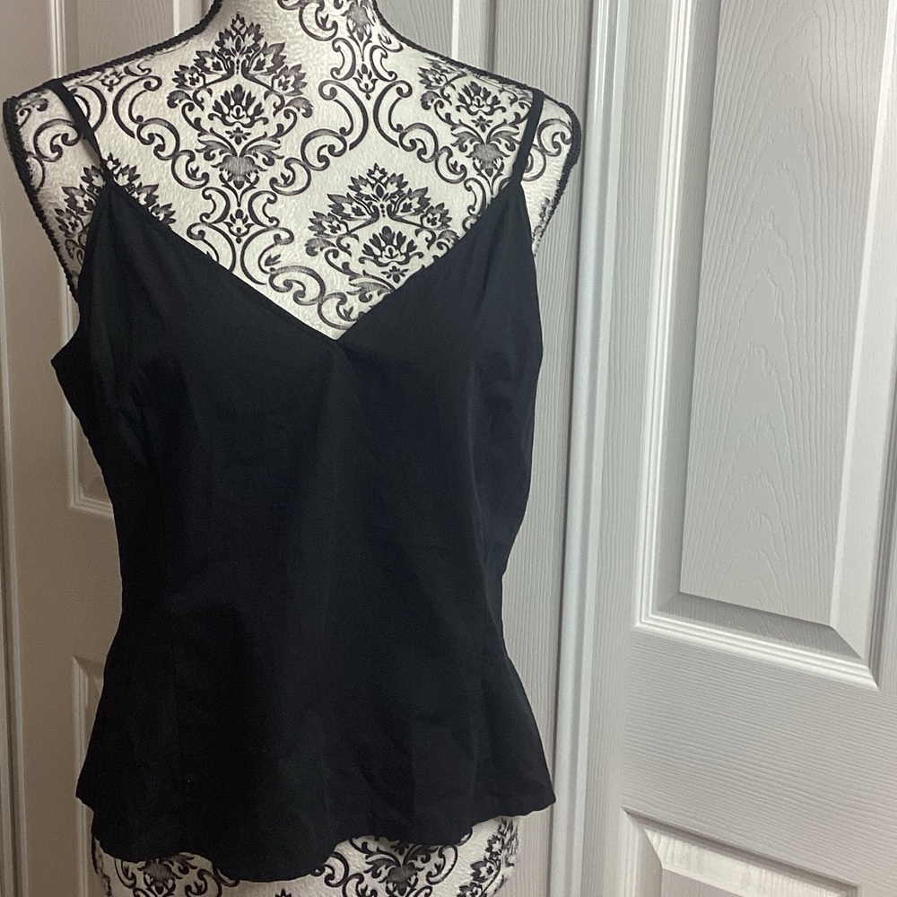 Plenty by Tracy Reese Black Camisole Top Adjustable Straps L